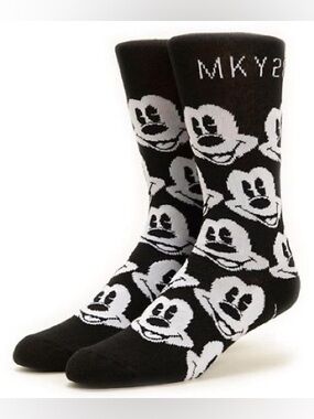 Neff x Disney Black & White Mickey Face Crew Socks. 
Size 6.5-12 Shoe